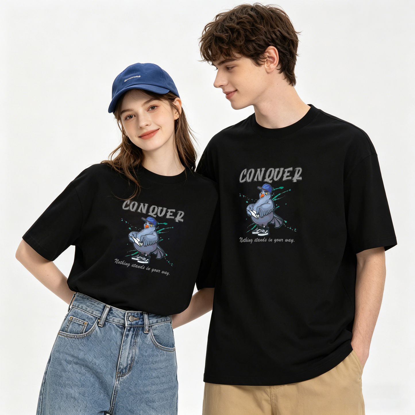 ”Conquer" Oversized Tee -3808