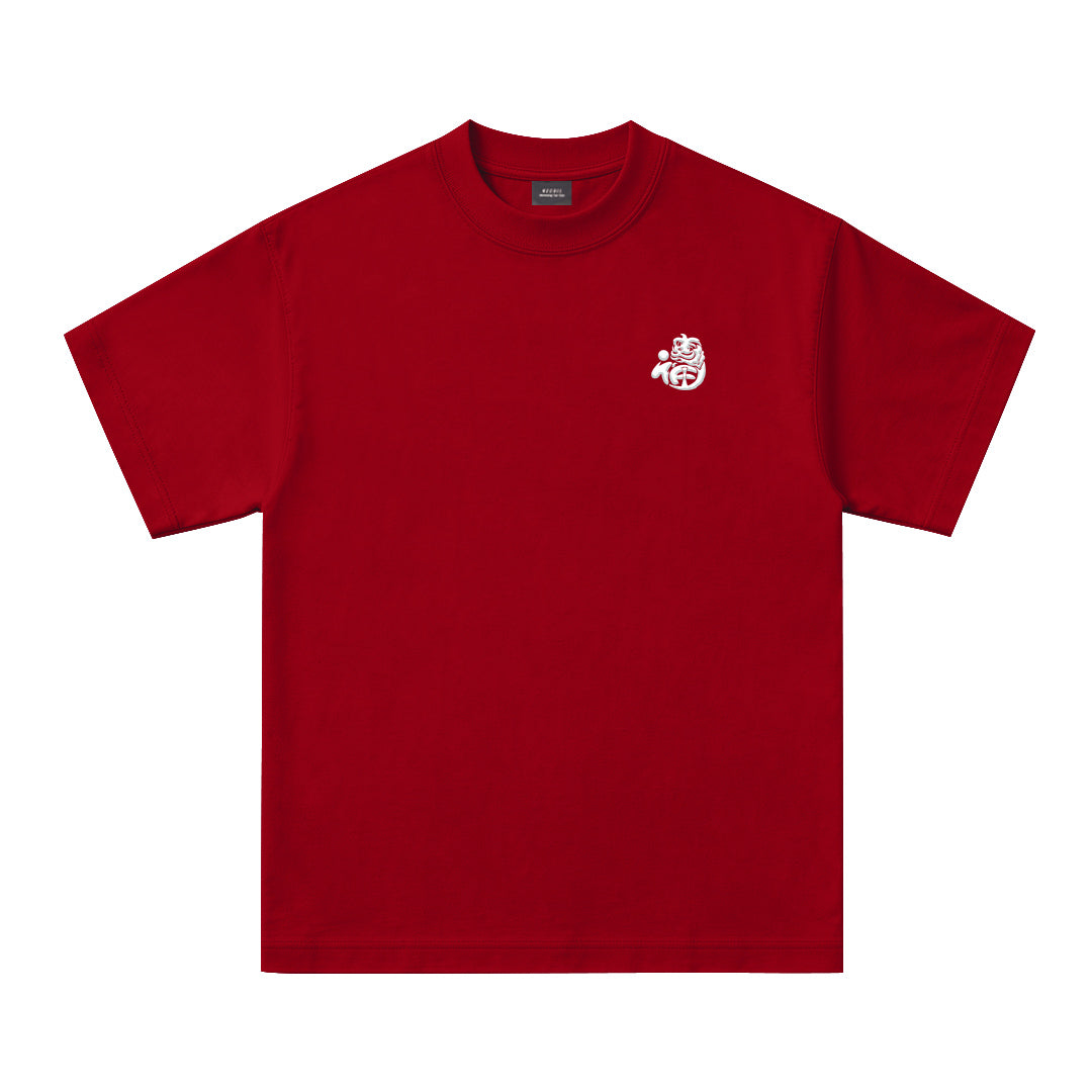 Lion Stitching Oversized Tee - 3920