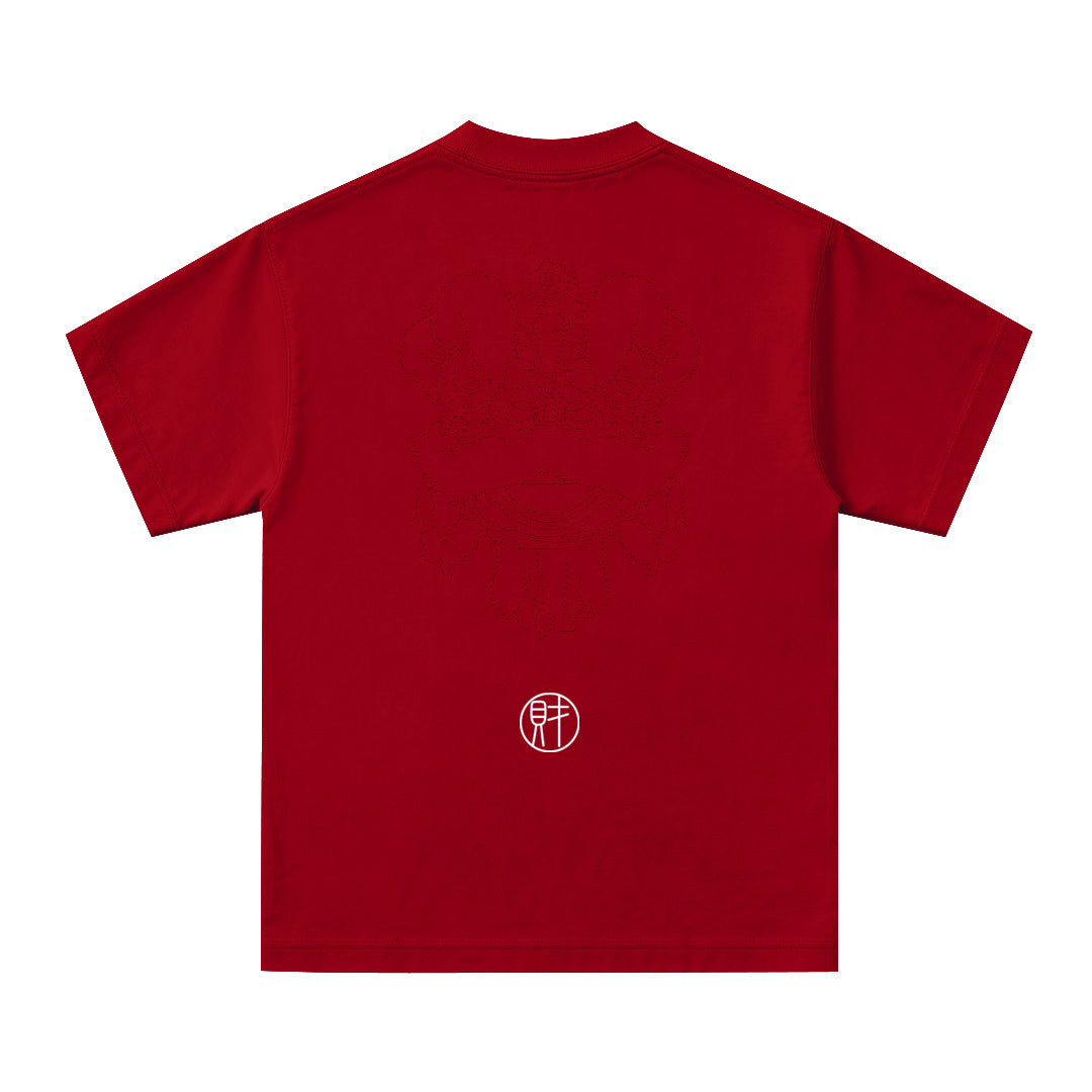 Lion Stitching Oversized Tee - 3920