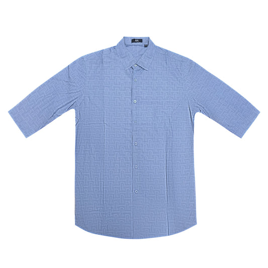 3/4-sleeve shirt  Blue 1155