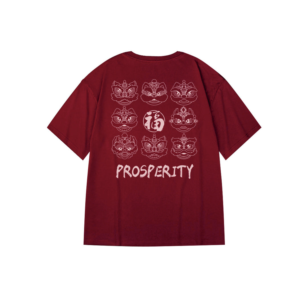 "Prosperity Lions" Oversized Tee - 2970