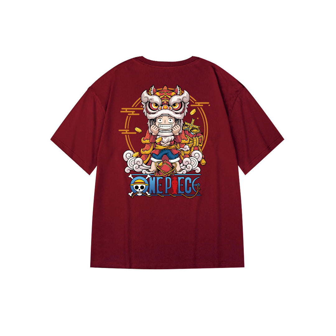 "Lion Dance Luffy" Oversized Tee - 2968