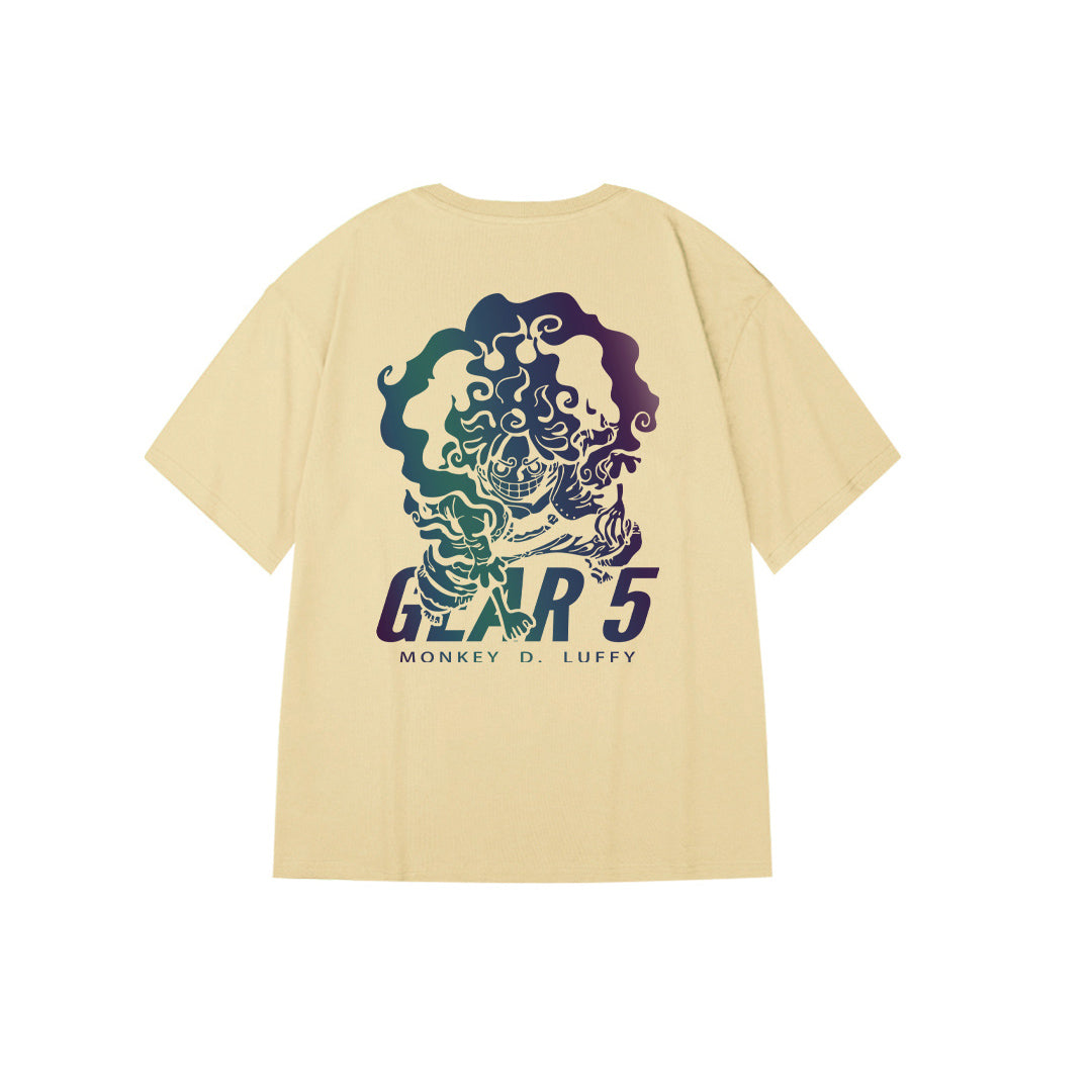 "LUFFY GEAR5" Reflective Print Oversized Tee - 2530