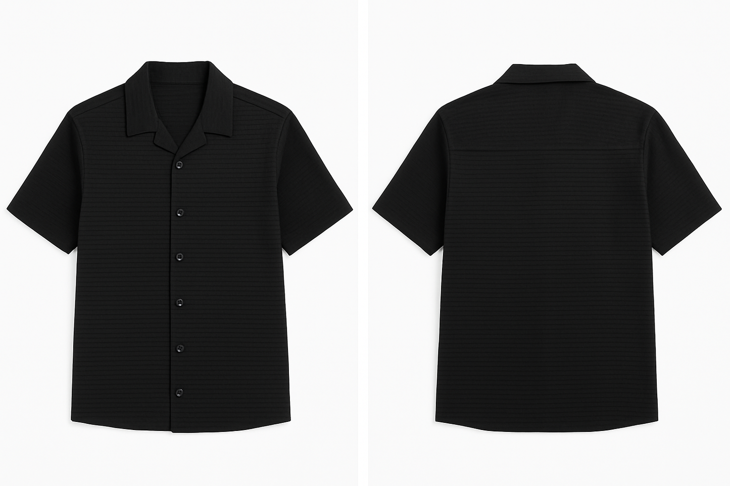 Oversized Short Sleeve Shirt 4518 Black