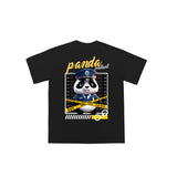 "Police Panda" Drop-Shoulder Oversized Tee - 2834