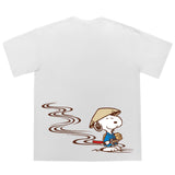 "Snoopy Samurai with Straw Hat" High Graded Odell Fabric Print Oversized Tee 2001