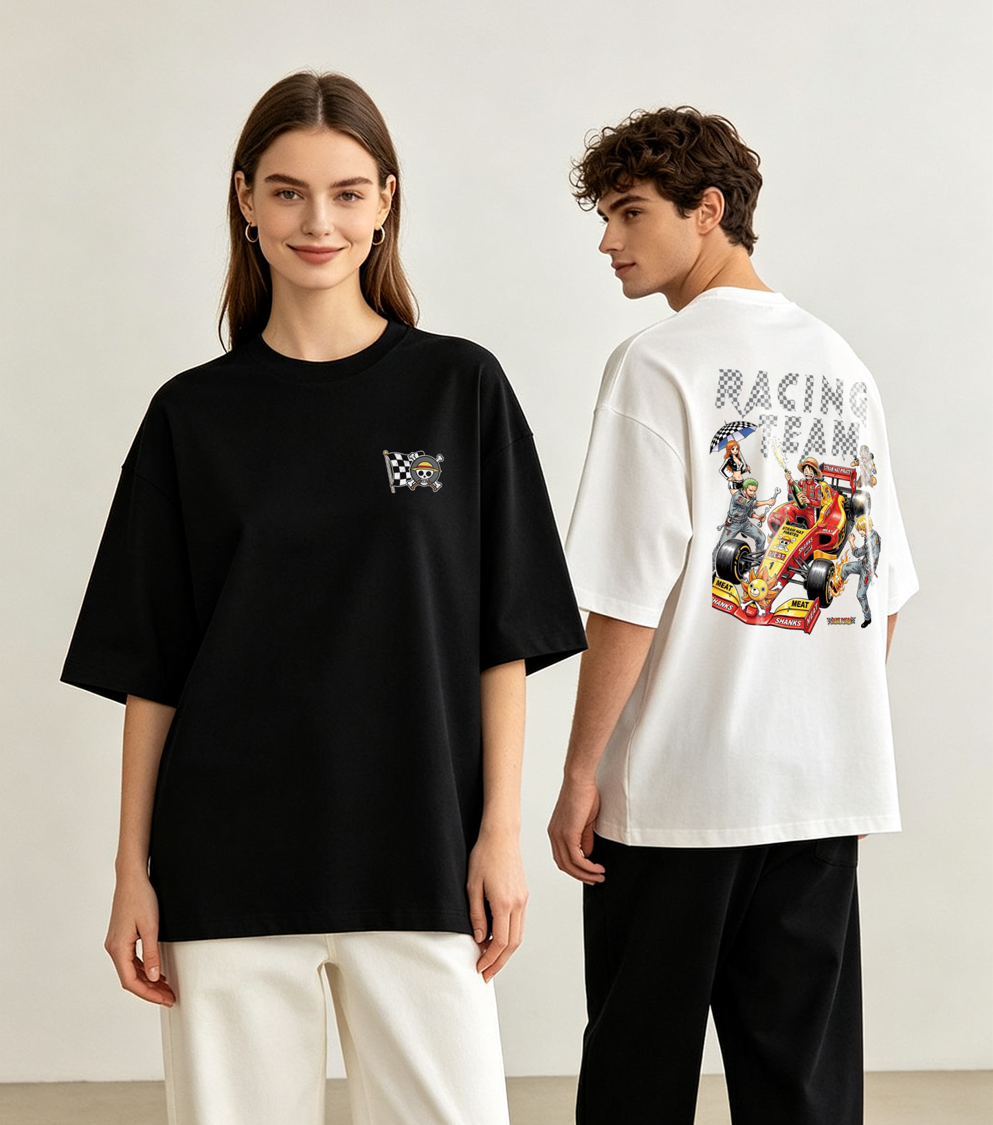 "OP-RACING TEAM"Oversized Tee - 3848
