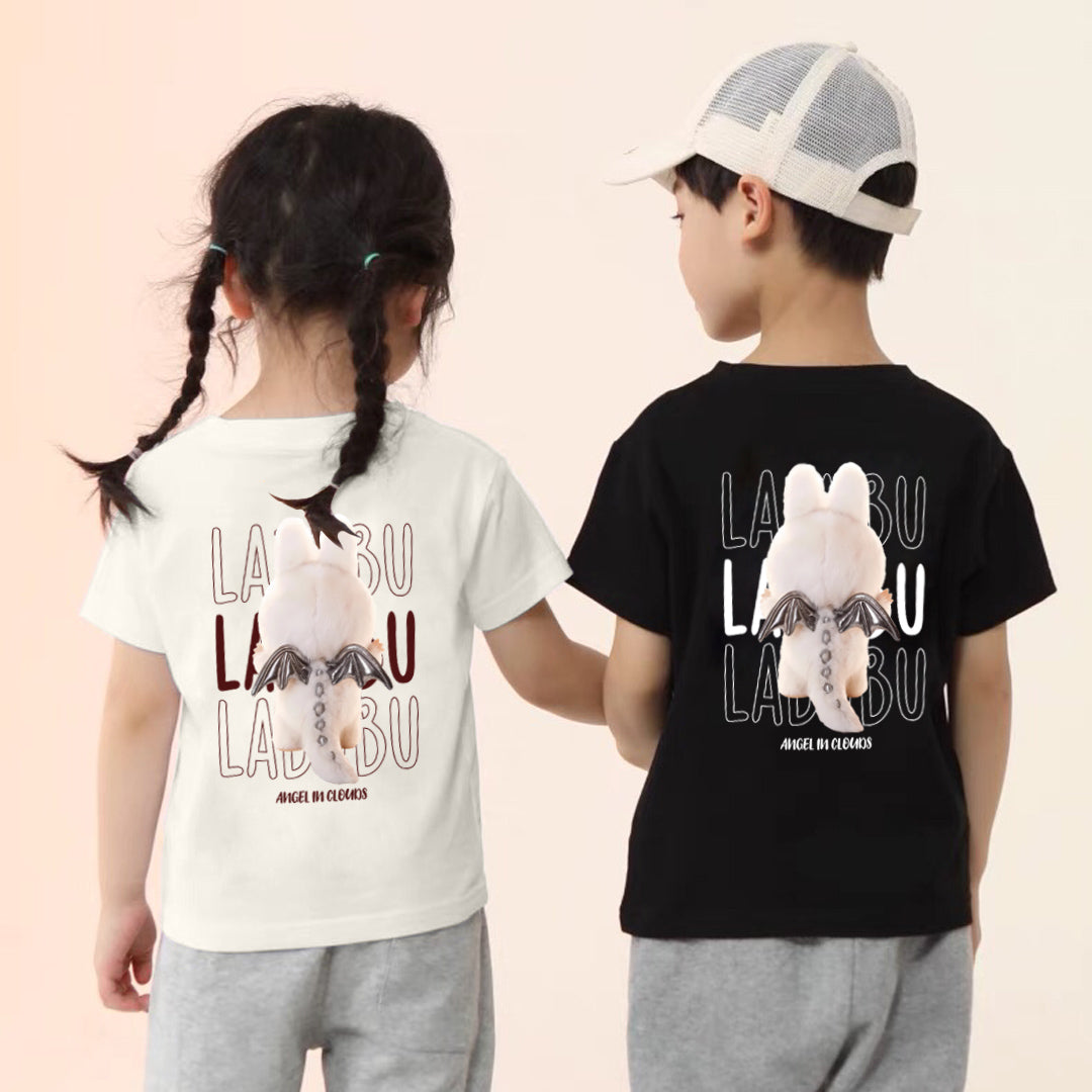 "Labubu Angel in Clouds" Oversized Unisex Kids T-Shirt 20971