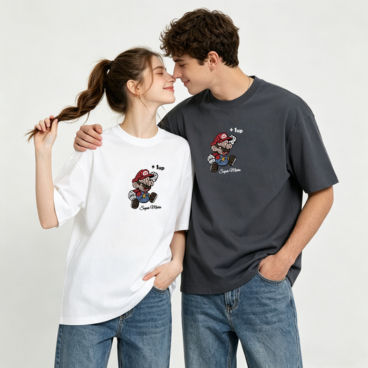 “+1UP" Oversized Tee -3806