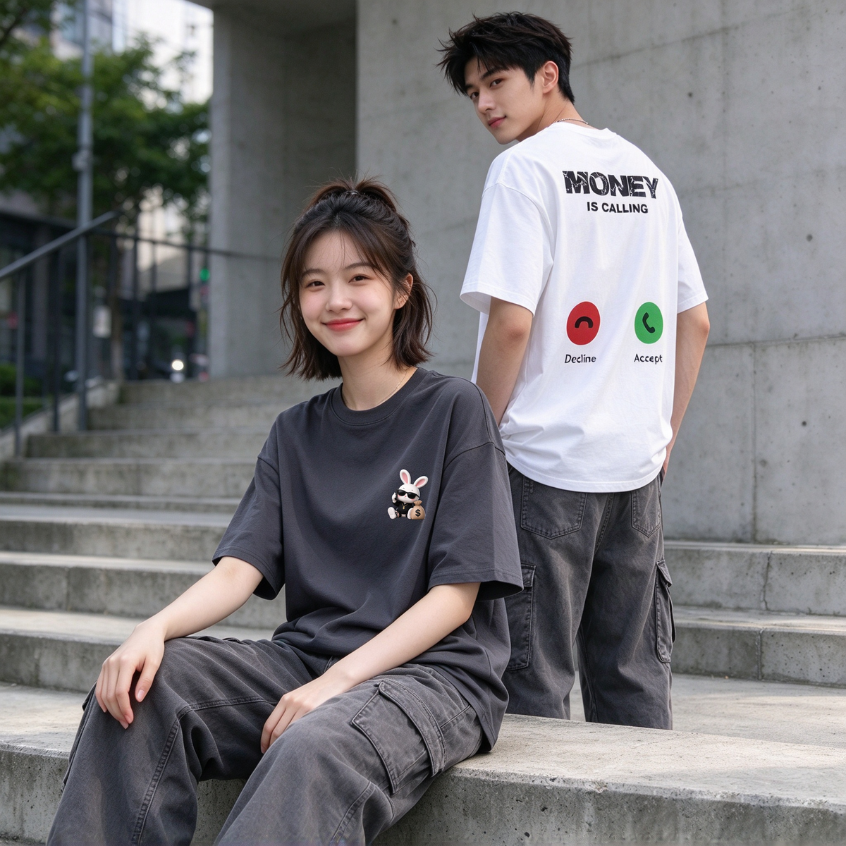 Money is Calling Oversized Tee - 3998