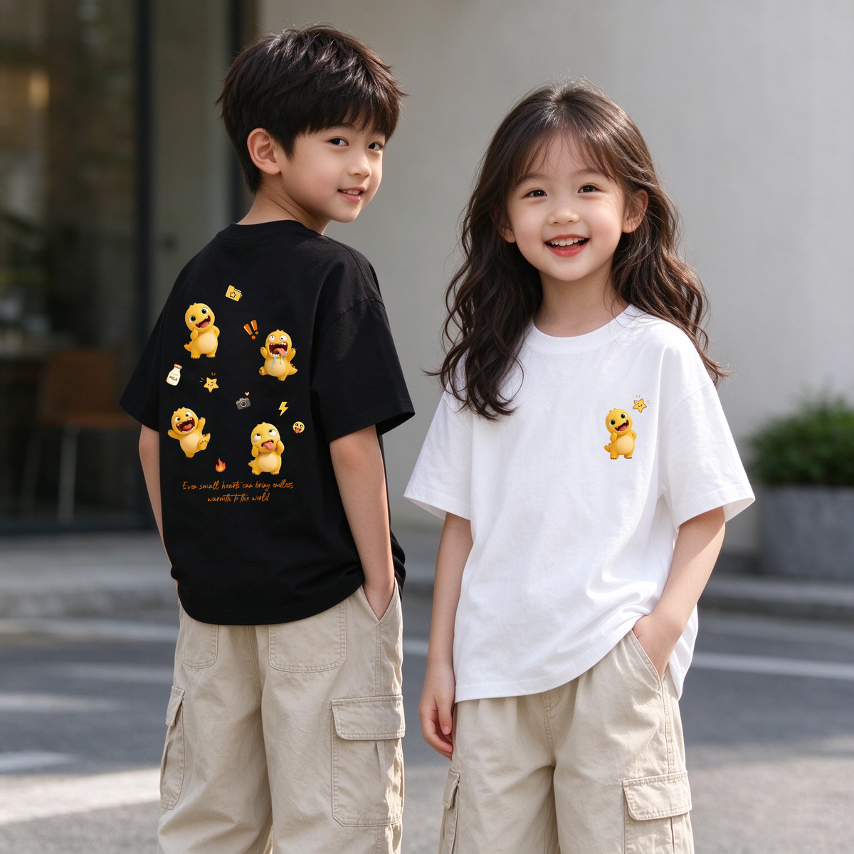 Smiles Oversized Unisex Kids T-Shirt - 39891