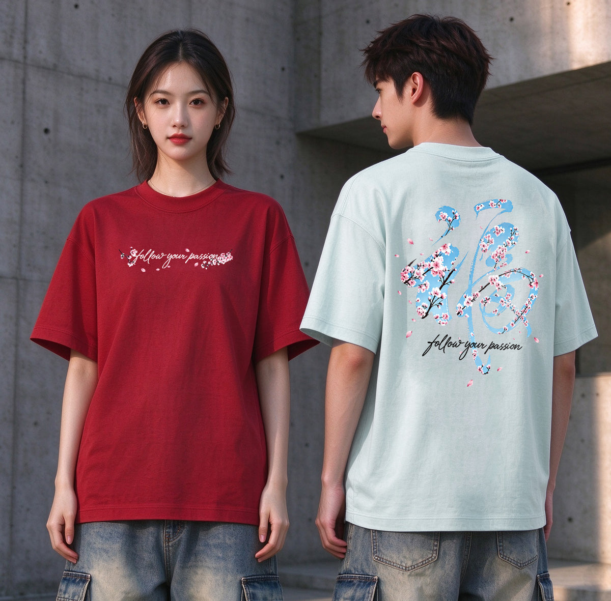 "Follow your passion" Oversized Tee - 3894