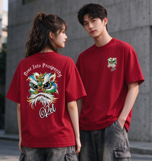 "Roar into Prosperity" Oversized Tee - 3897
