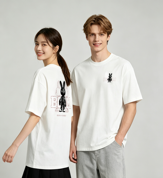 "BUNNY BOOM"Oversized Tee - 3847