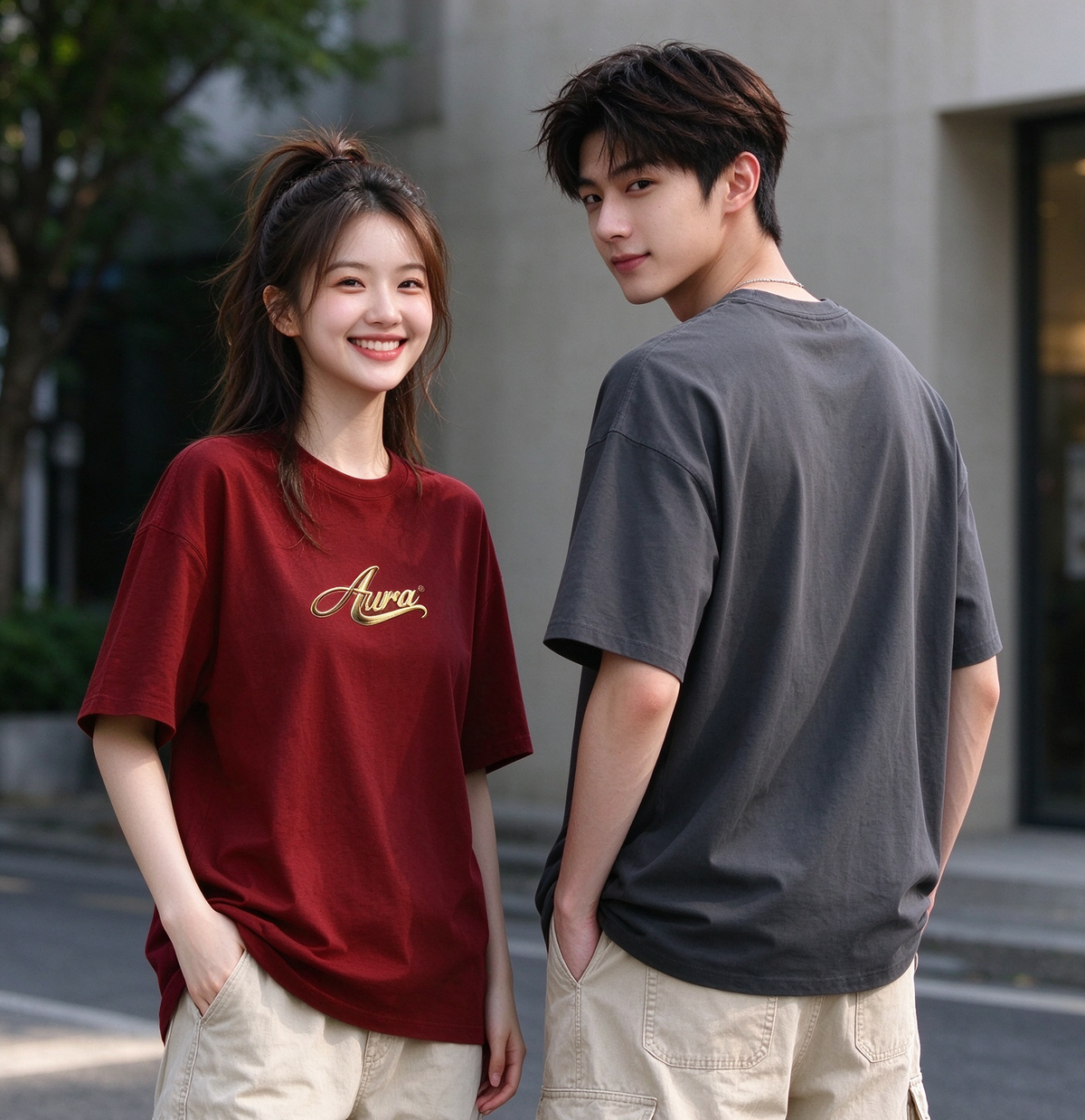 Aura Embroidered Ultra Cool Oversized Tee – 3992