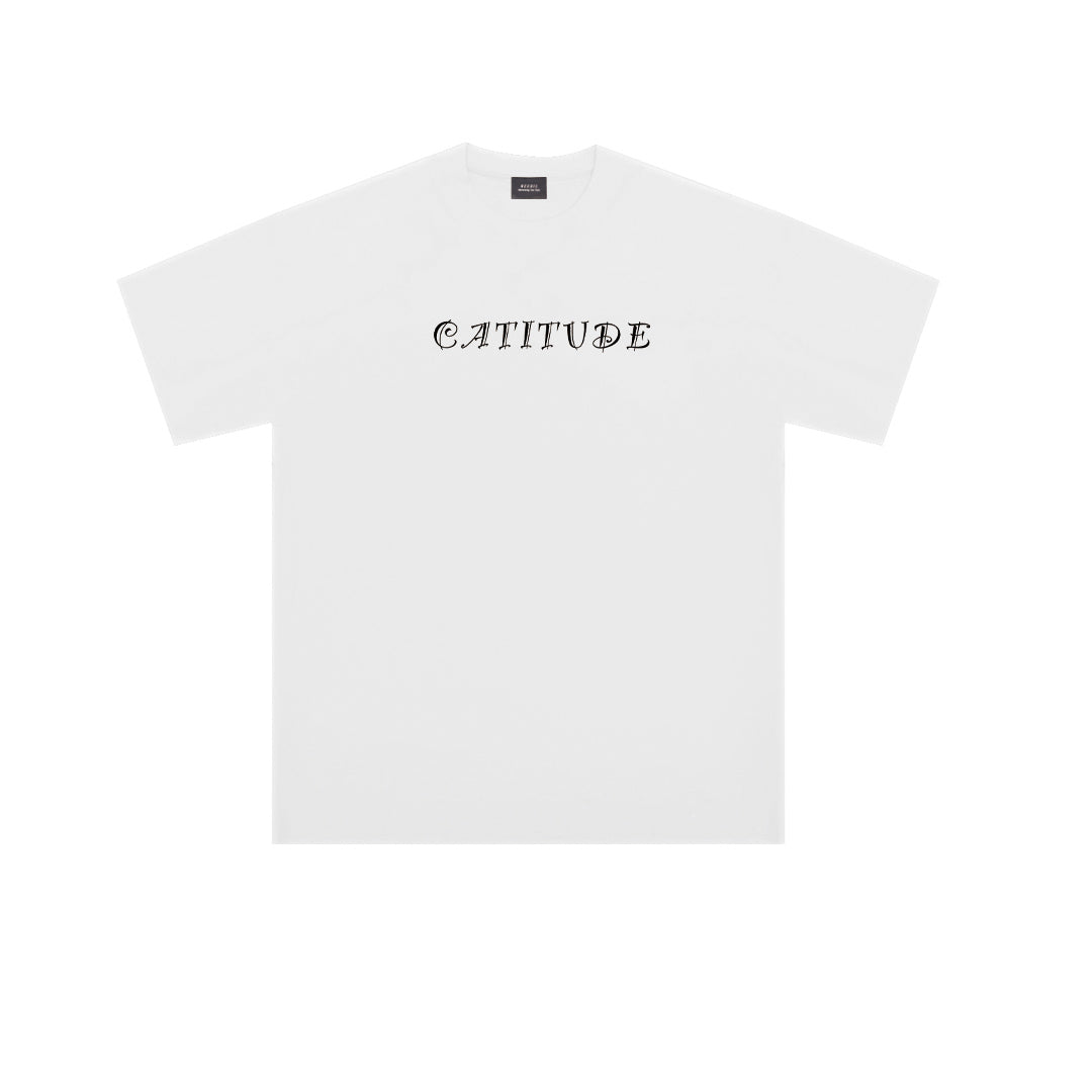 ”CATITUDE" Oversized Tee -3796