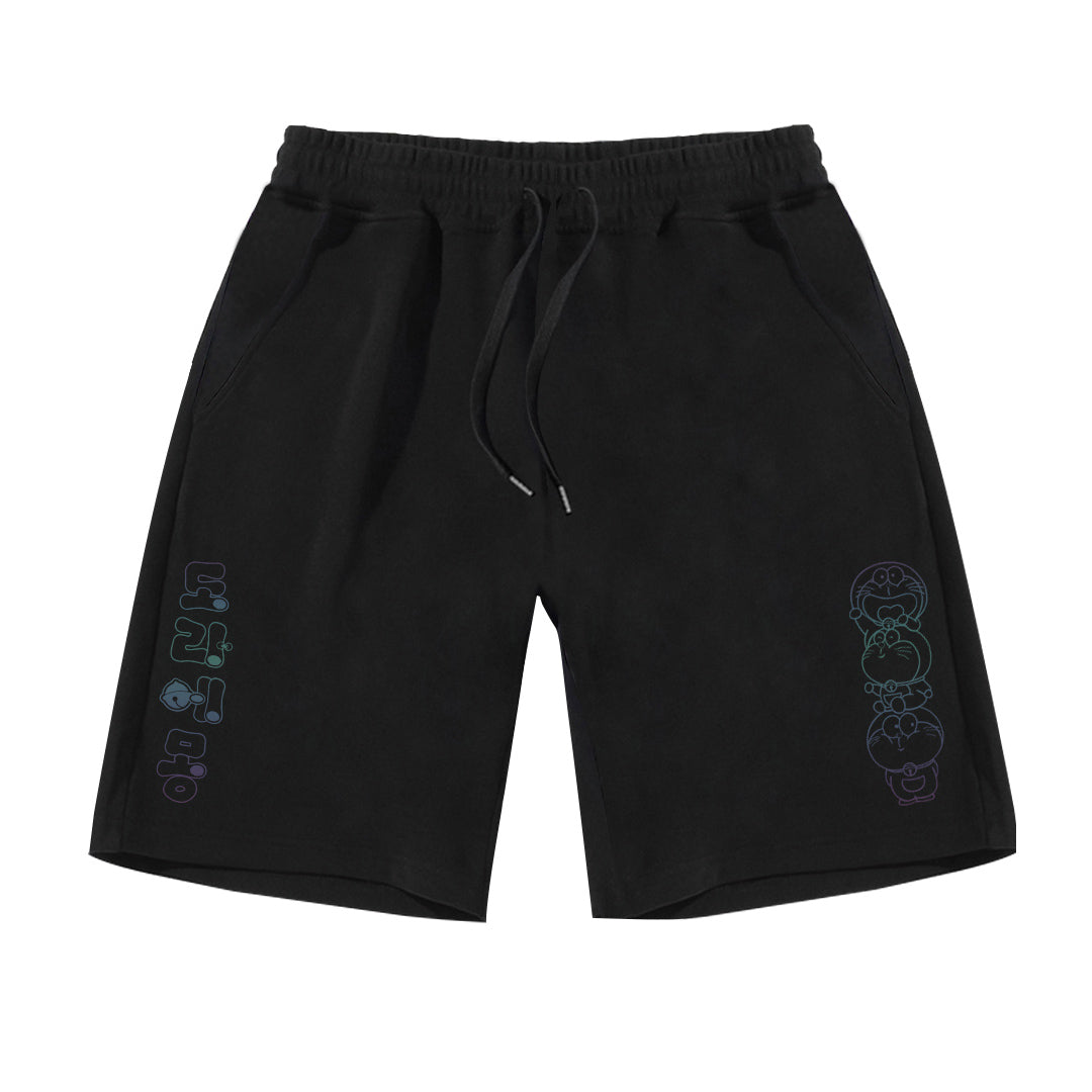 "도라에몽" Reflective Print Jogger Shorts 8120