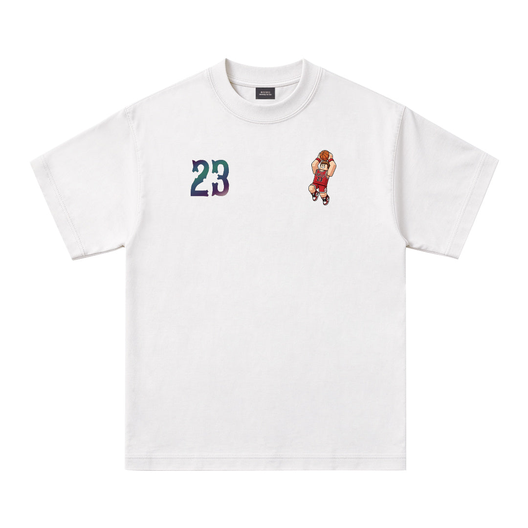 Reflective Graphic Oversized Tee - 3926