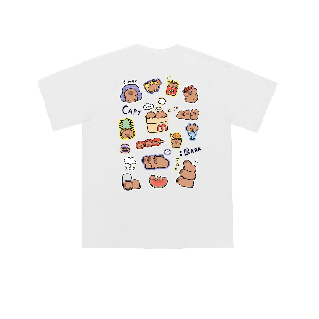 "YUMMY"CAPYBARA Oversized Tee - 3540