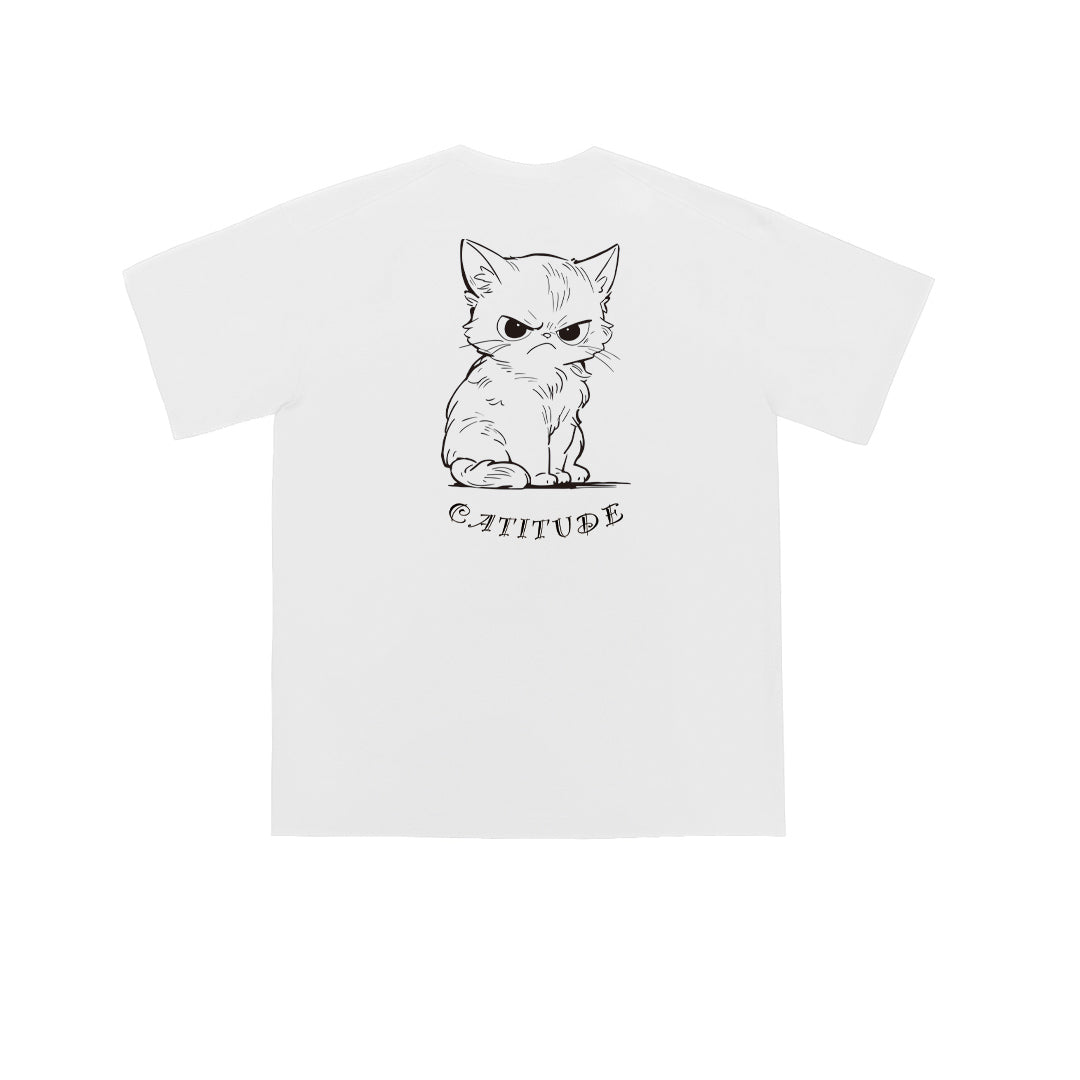 ”CATITUDE" Oversized Tee -3796