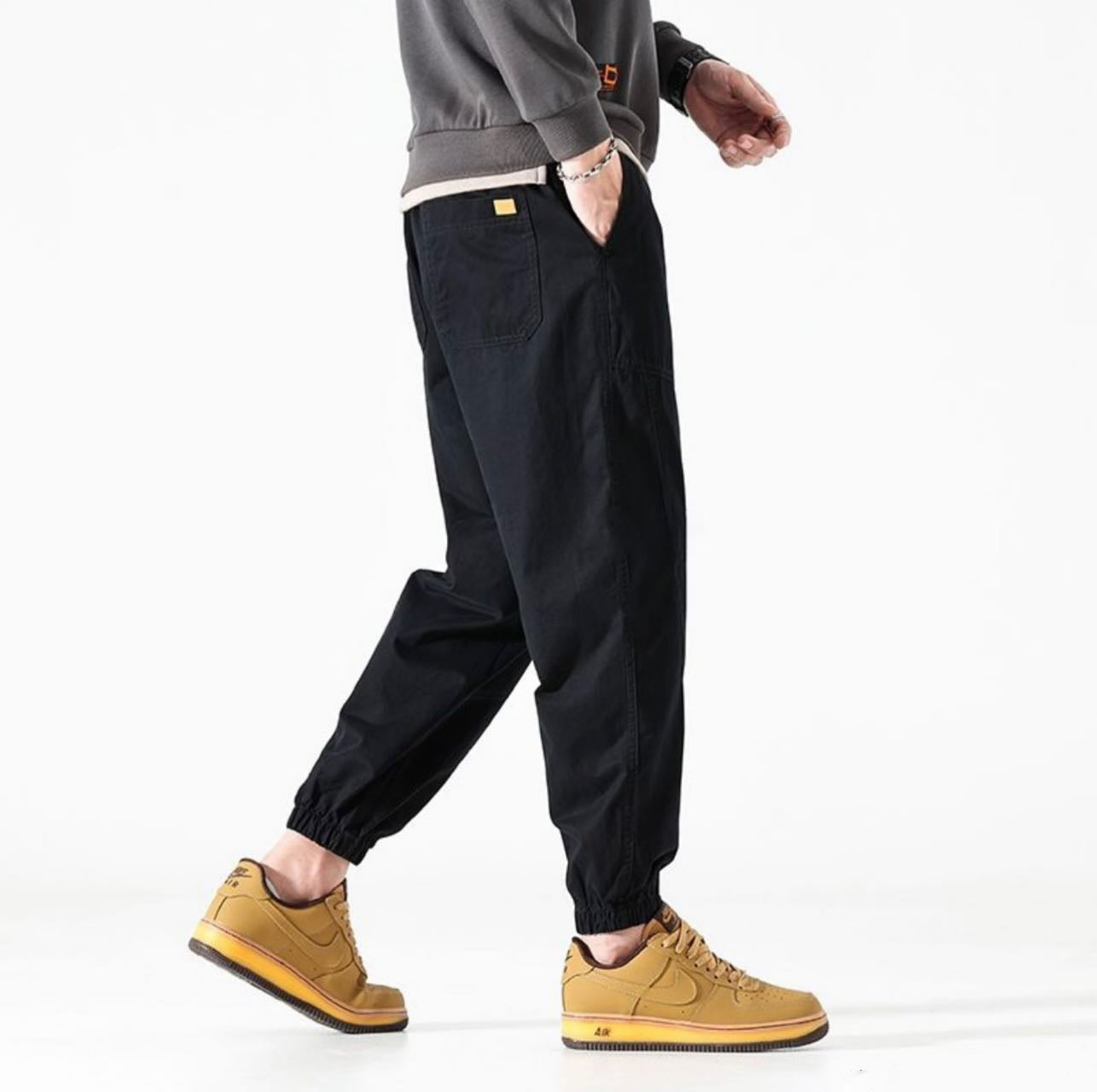 Black Cargo Pants 1393