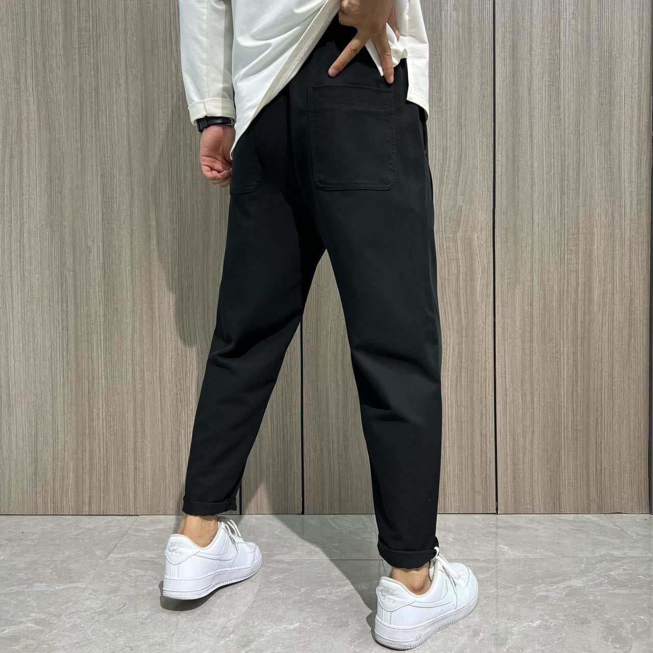 Black Cargo Pants 1185