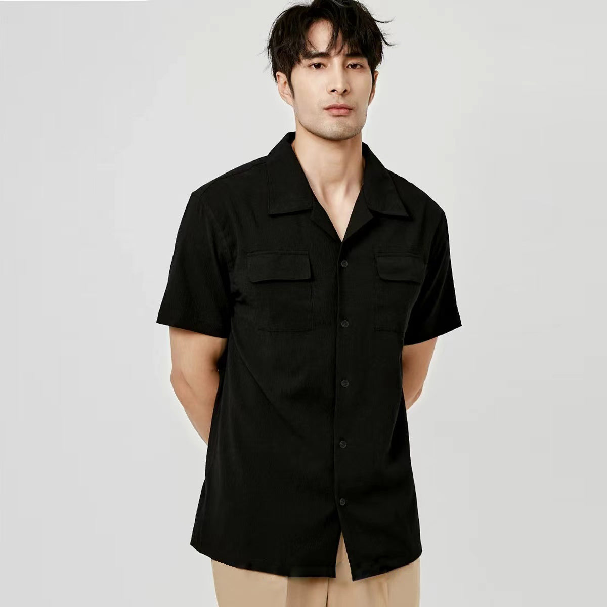 Plain Short Sleeve Shirt 4101