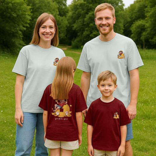 "福" Oversized Unisex Kids T-Shirt - 36661