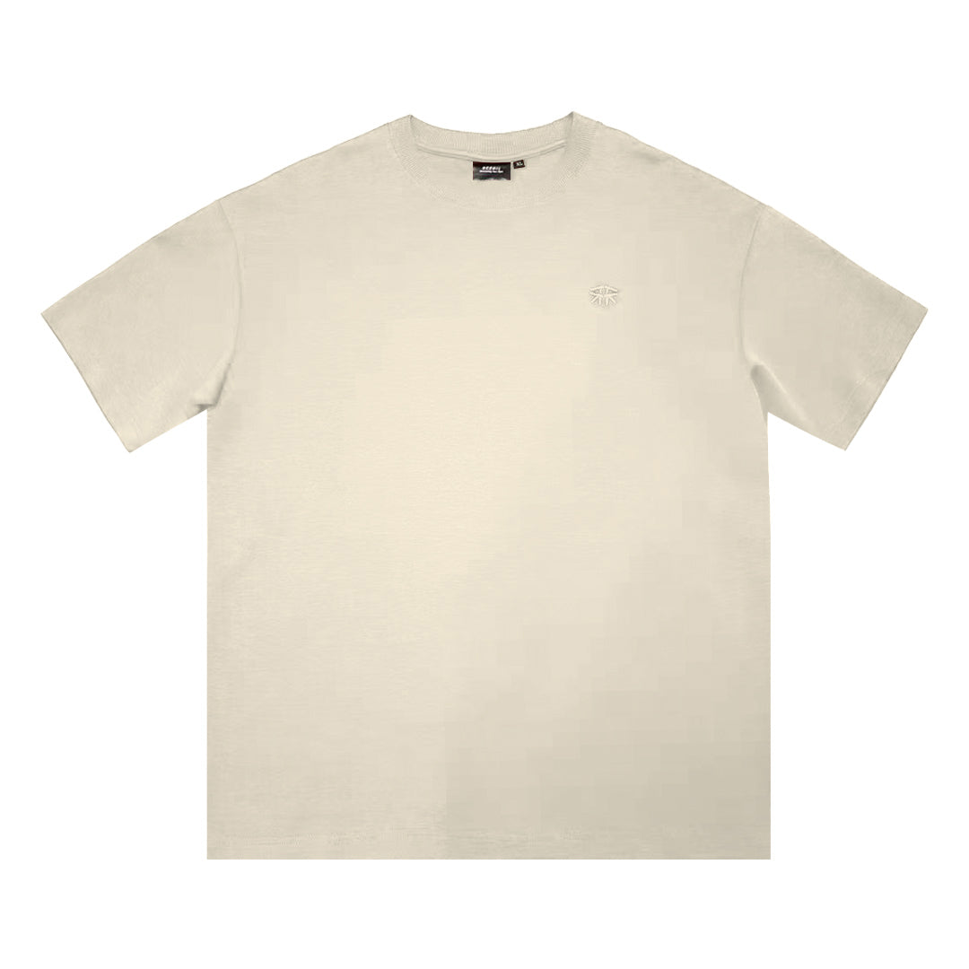 Beige Basic Oversize Tee Cool Weave cotton 3554