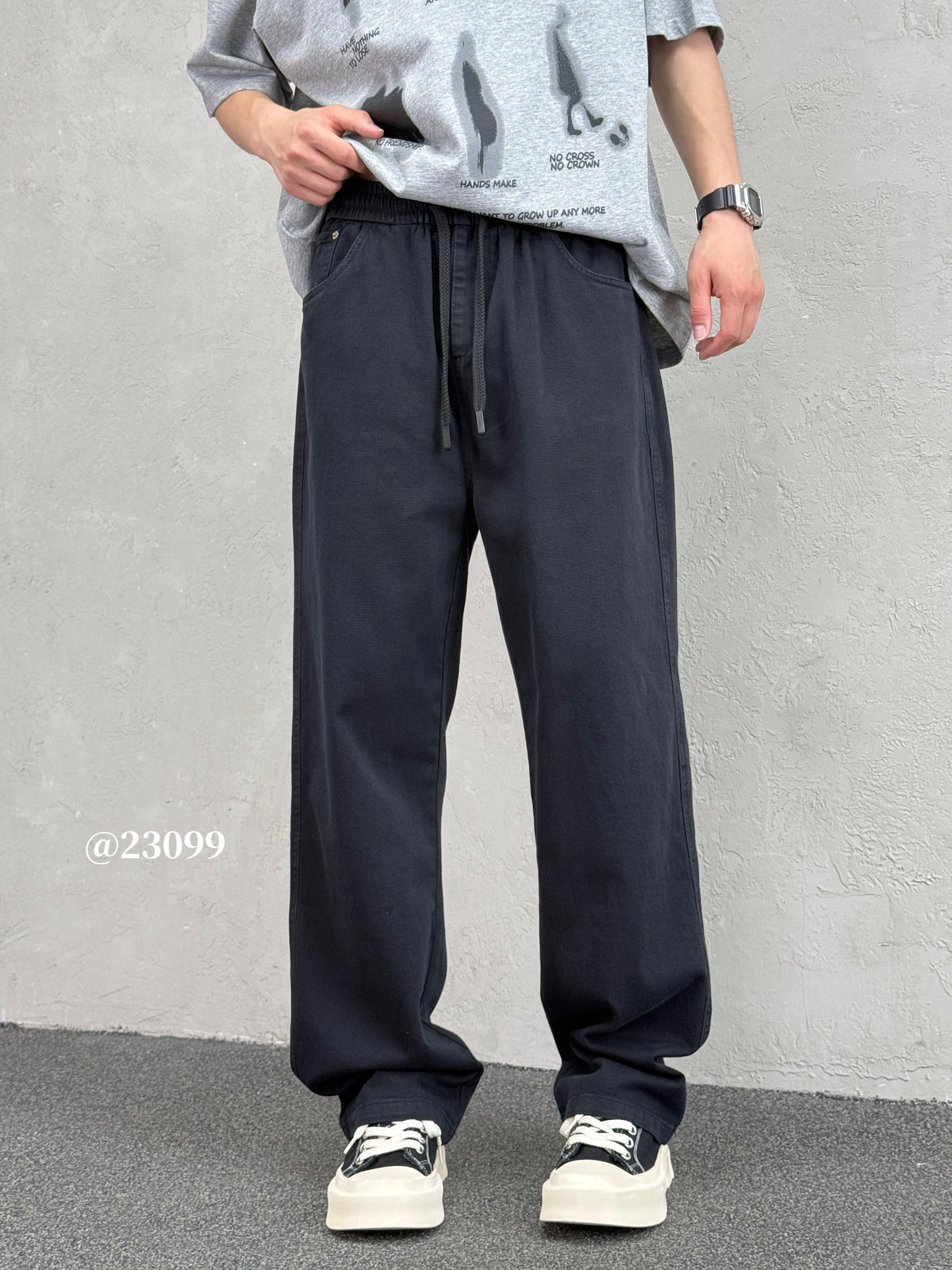 Black Cargo Pants 23099