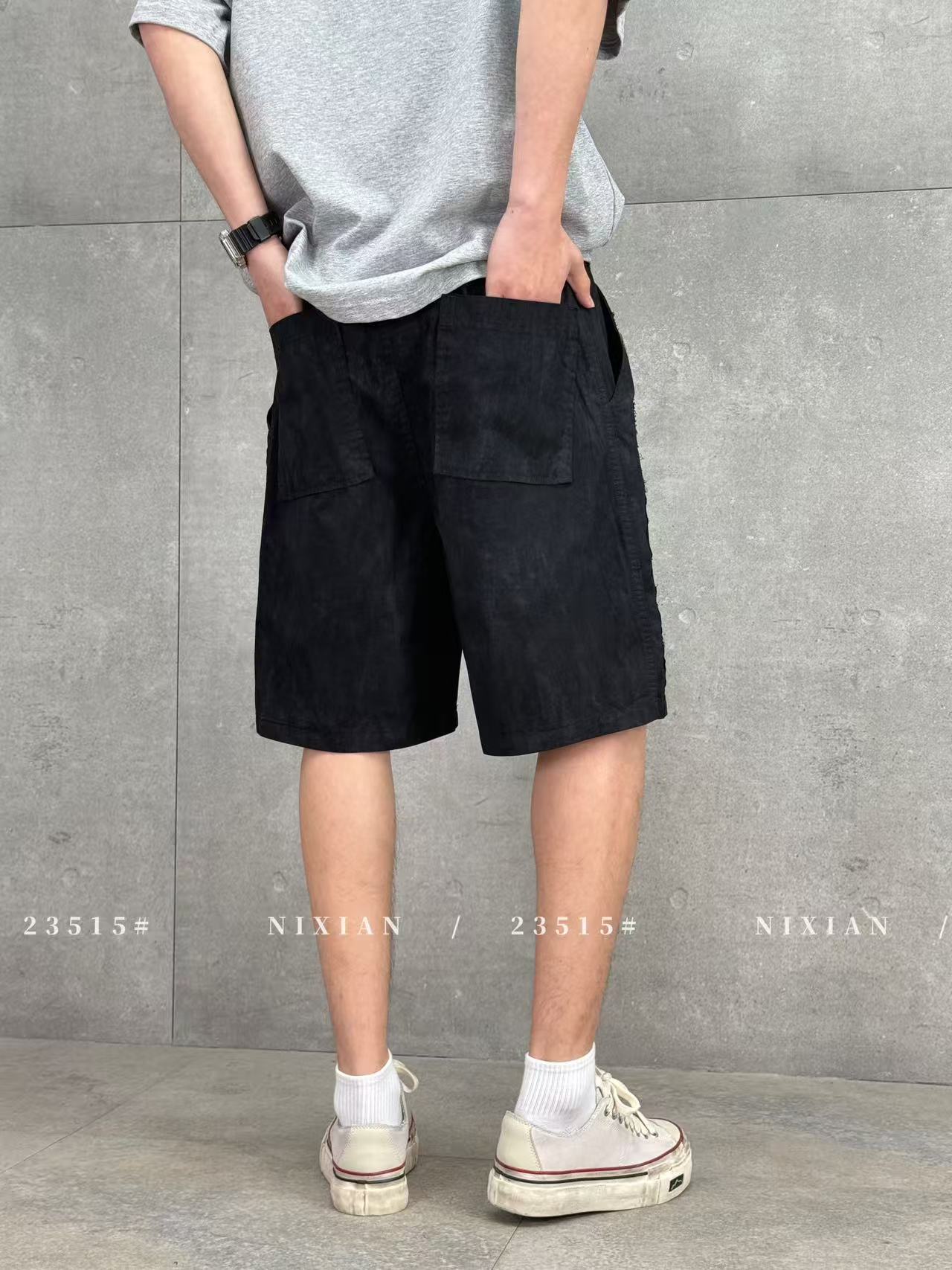 Black Cargo Shorts 23515
