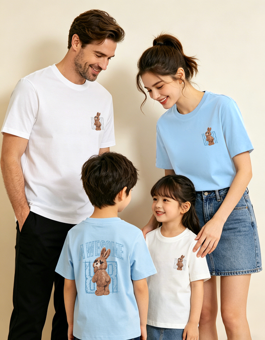 "AWESOME BUNNY" Oversized Unisex Kids T-Shirt - 37441