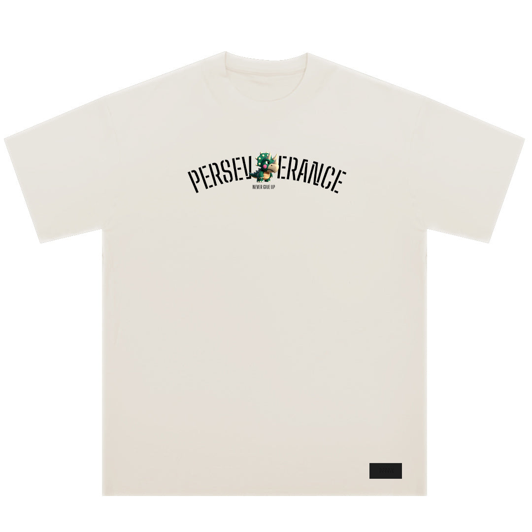 "PERSEVERANCE" Drop-Shoulder Oversized Tee - 2031