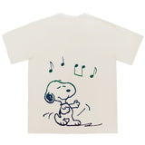 "Snoopy rhythmic sway" High Graded Odell Fabric Print Oversized Tee 2002