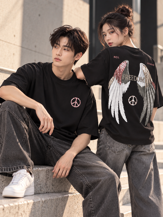 Freedom Wings Oversized Tee - 3882