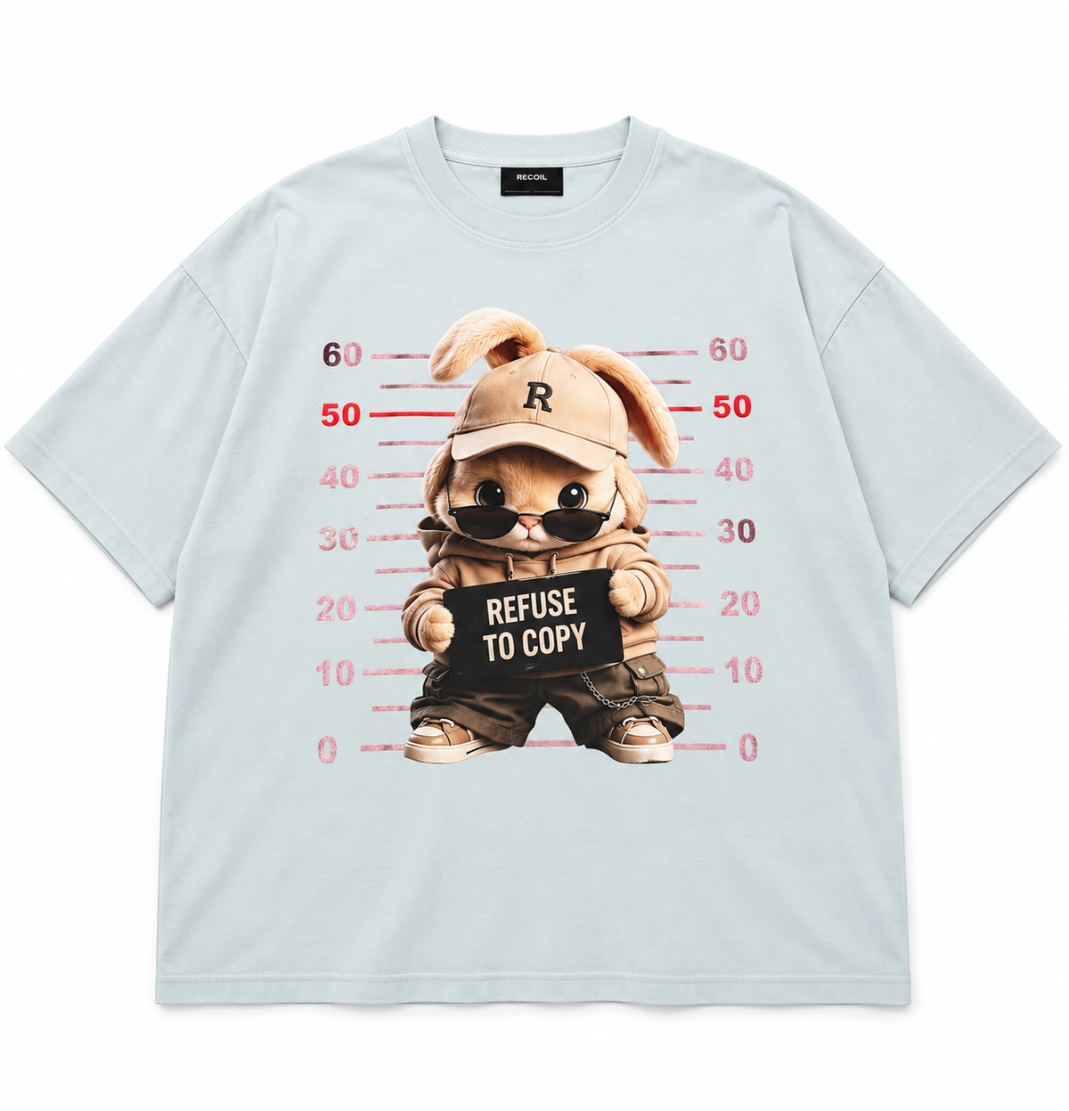 Cheeky Bunny Refuse to Copy Oversized Tee -3877