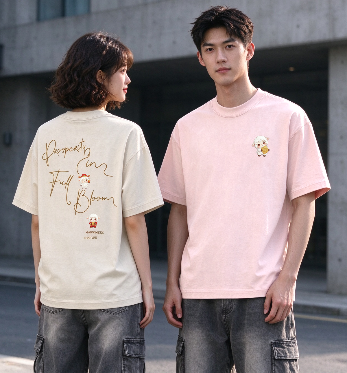 "Prosperity in Bloom" Oversized Tee - 3906