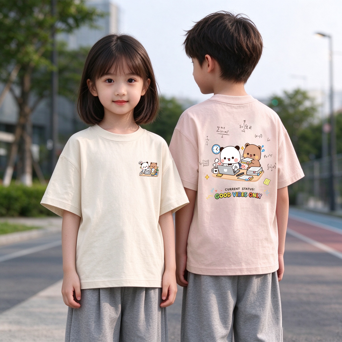 Good Vibes Only Oversized Unisex Kids T-Shirt - 20301