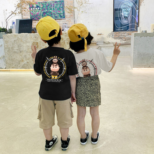 "Crayon Shinchan & Zimomo" Oversized Unisex Kids T-Shirt 20841