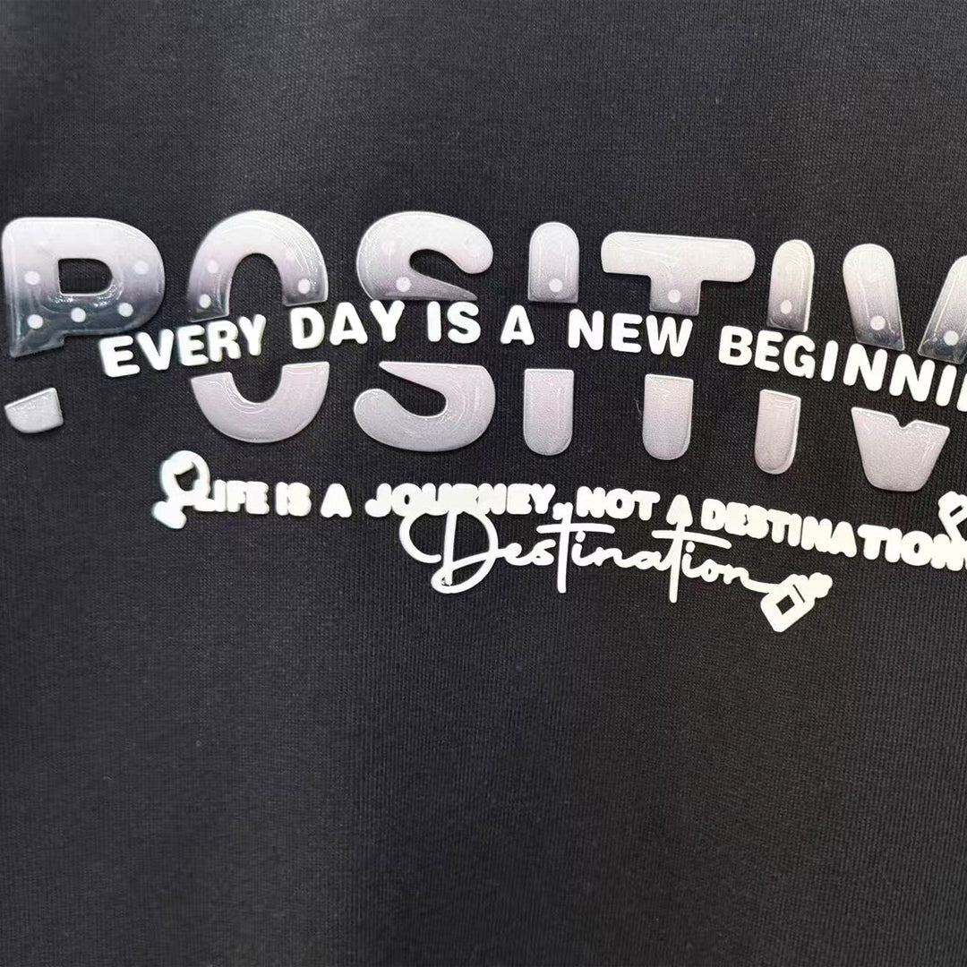 "POSITIVE" Oversized Tee - 3767