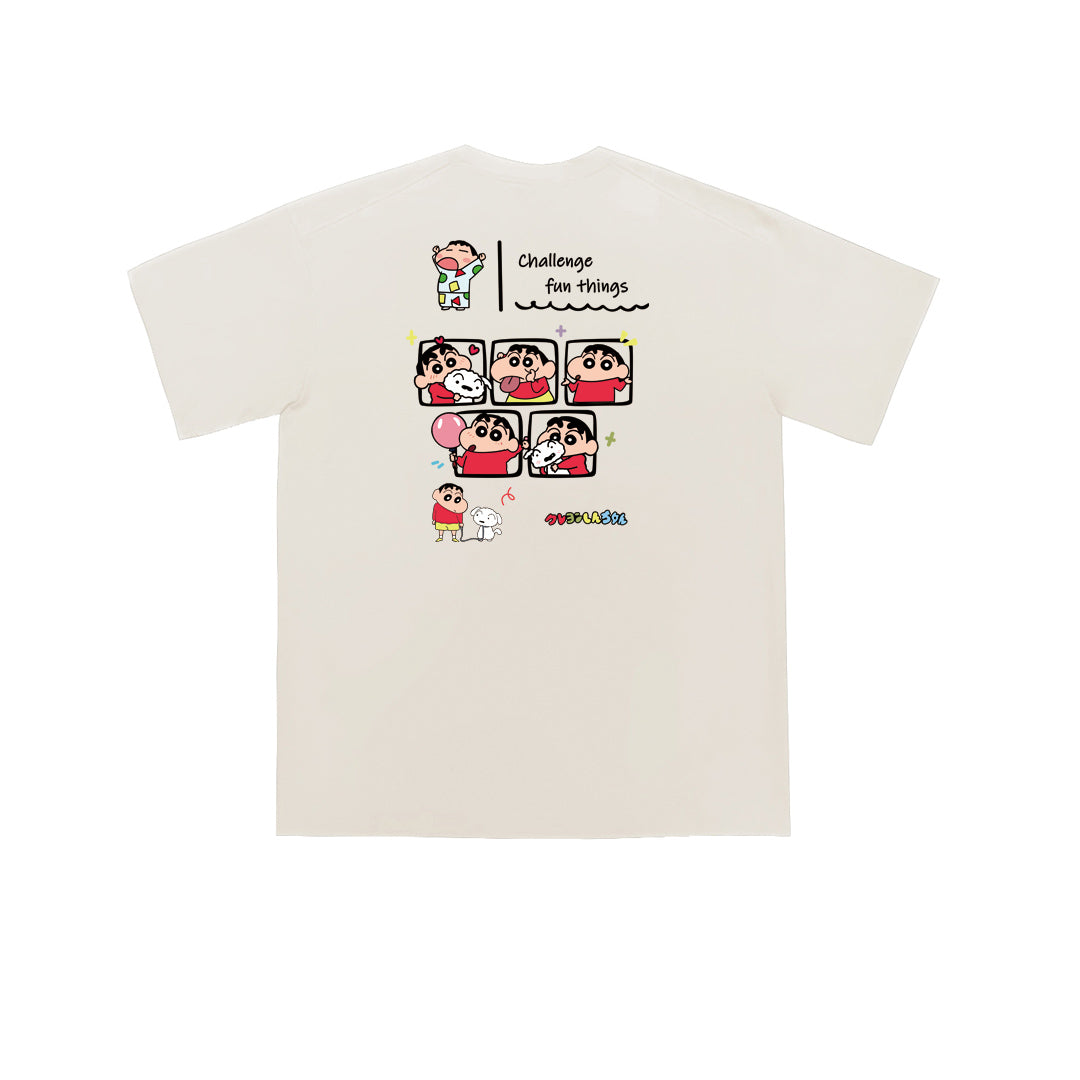 ”Challenge fun things" Oversized Tee -3736
