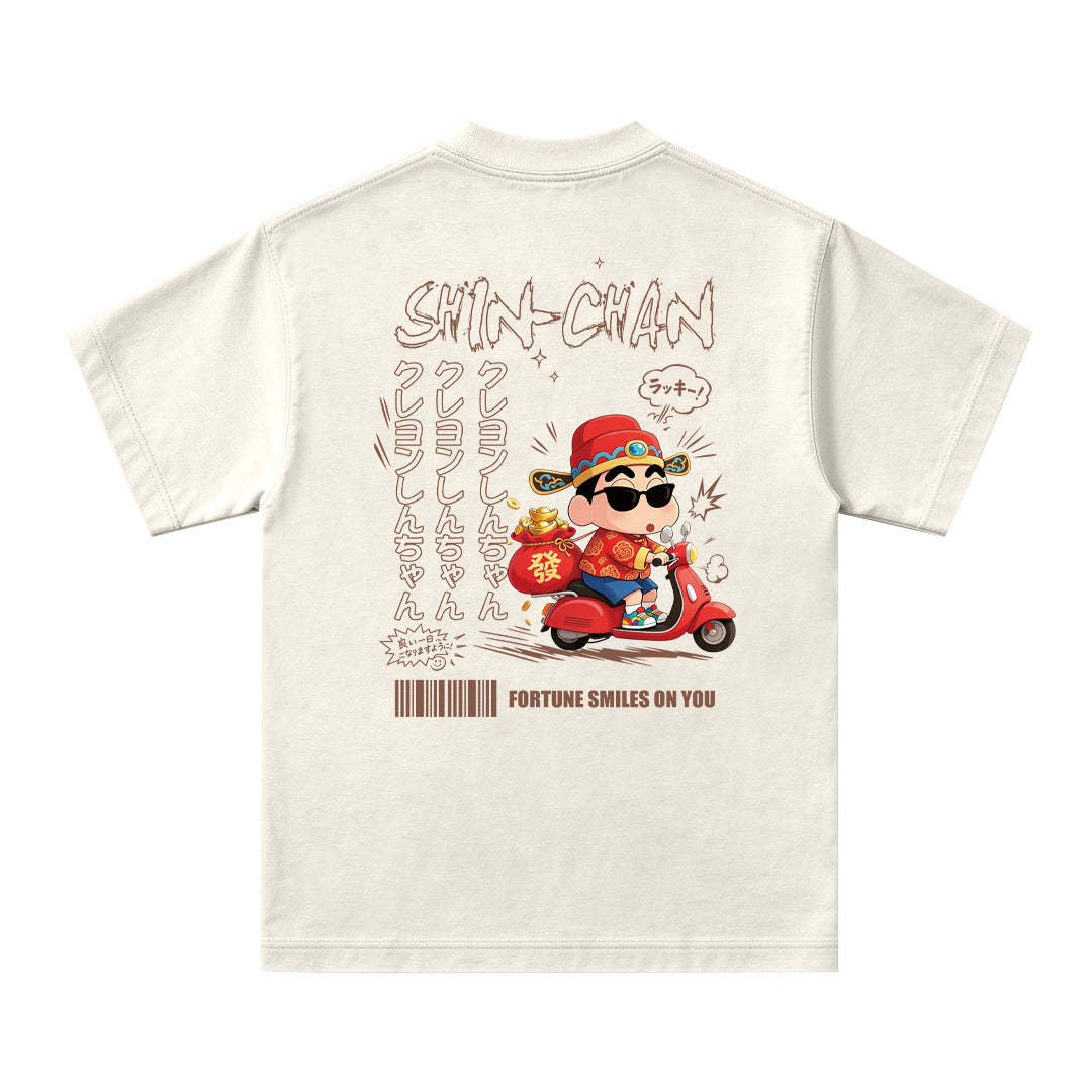 Fortune Smiles On You Oversized Tee - 3945