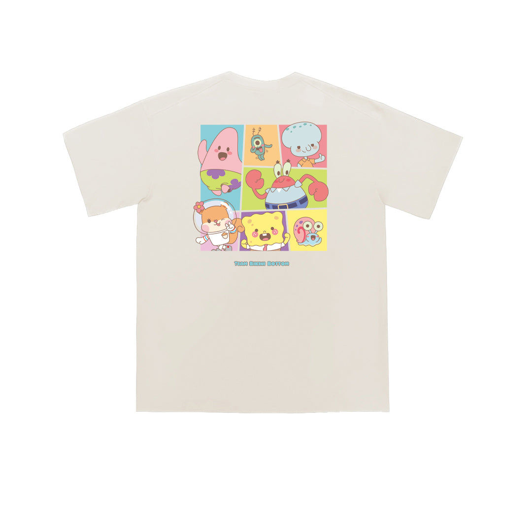 "TEAM BIKINI BOTTOM" SpongeBob SquarePants Oversized Tee - 3642