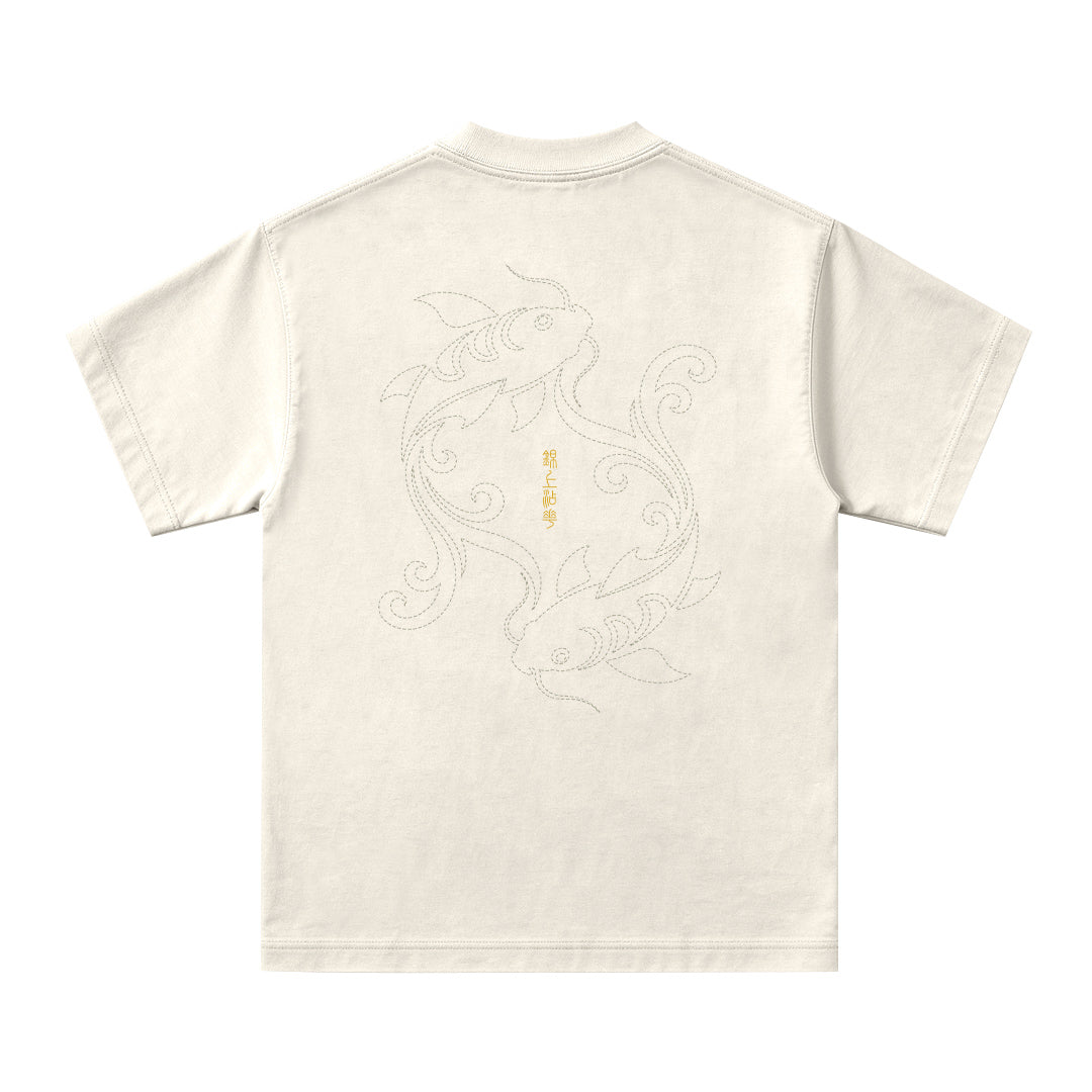 "KOI" Stitching Oversized Tee - 3907