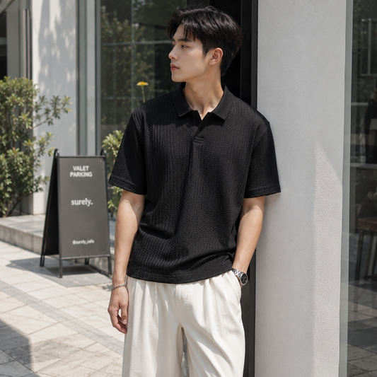 Black Polo T-Shirt 4105