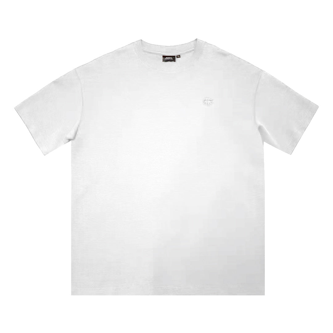 White Basic Oversize Tee Cool Weave cotton 3554