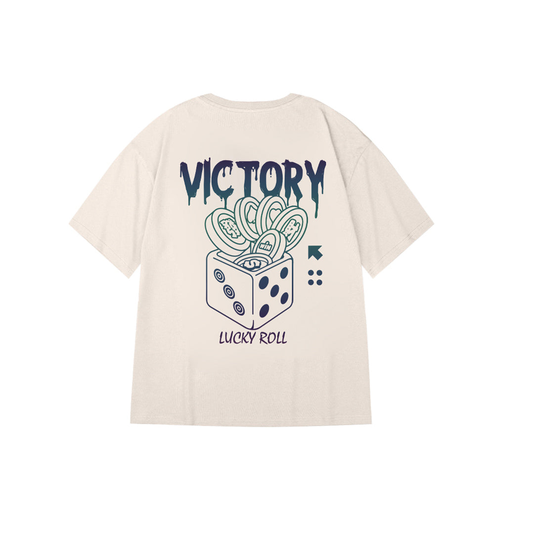 "Victory Lucky Roll" Reflective Oversized Tee - 2516