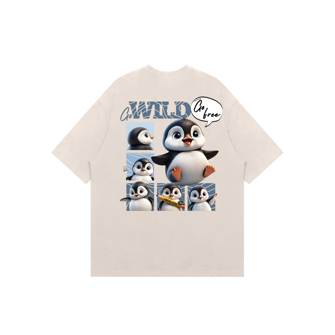 "Cute little penguin“ High Graded Odell Fabric Oversized Tee 2927