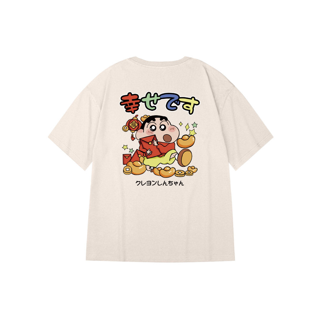 "Lucky クレヨンしんちゃん" Oversized Tee - 2975