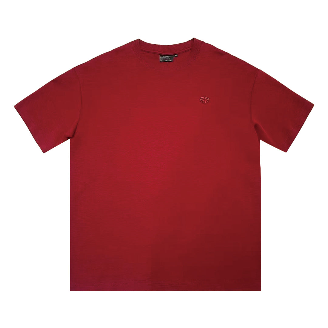 Red Basic Oversize Tee Cool Weave cotton 3554